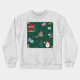 christmas witch santa claus befana Crewneck Sweatshirt